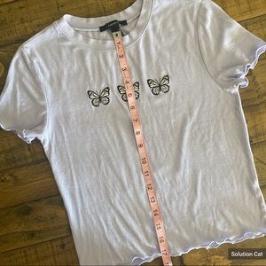 Forever 21 Lavender Butterfly Blouse
